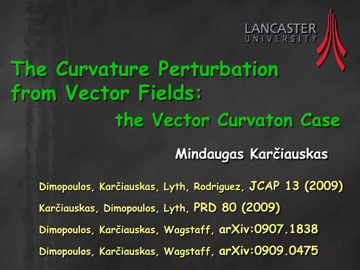 the curvature perturbation from vector fields the vector curvaton case
