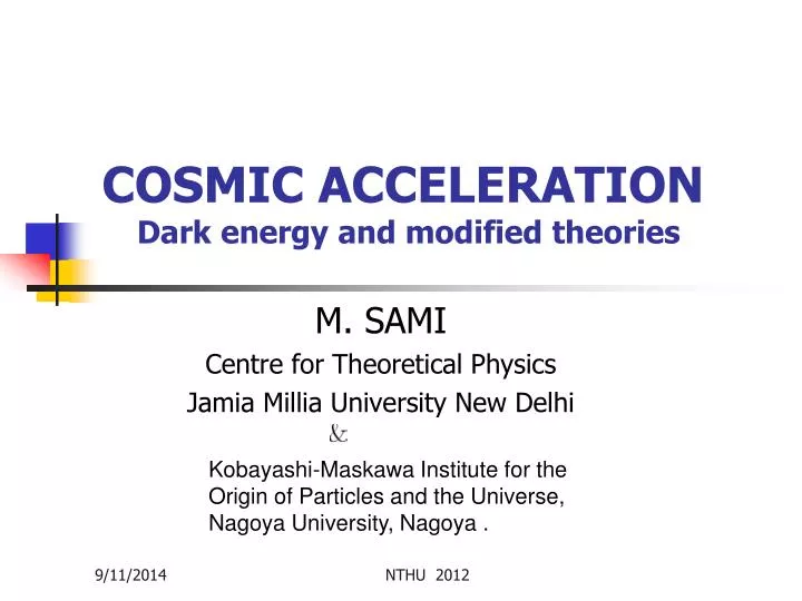 cosmic acceleration dark energy and modified theories