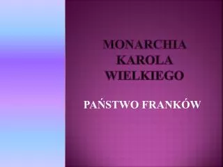 monarchia karola wielkiego