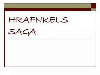 hrafnkels saga