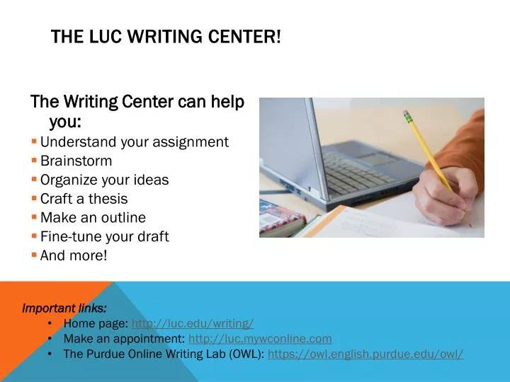 the luc writing center