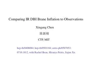 Comparing IR DBI Brane Inflation to Observations