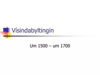 v sindabyltingin
