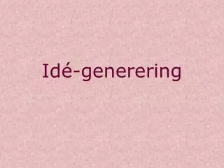 id generering