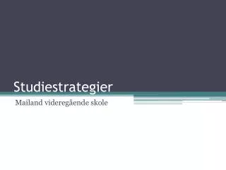 studiestrategier