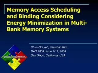 Memory Access Scheduling and Binding Considering Energy Minimization in Multi-Bank Memory Systems