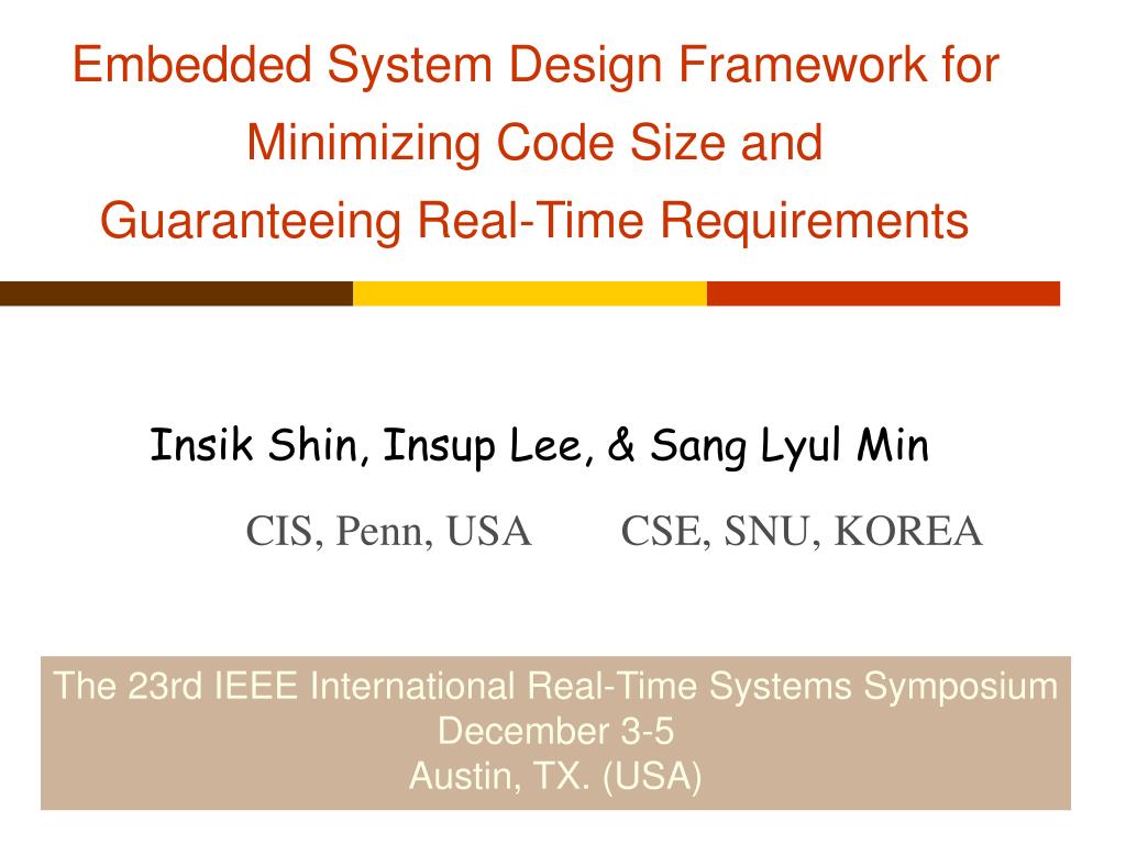 PPT - Embedded System Design Framework for Minimizing Code Size and ...
