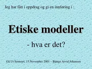 etiske modeller