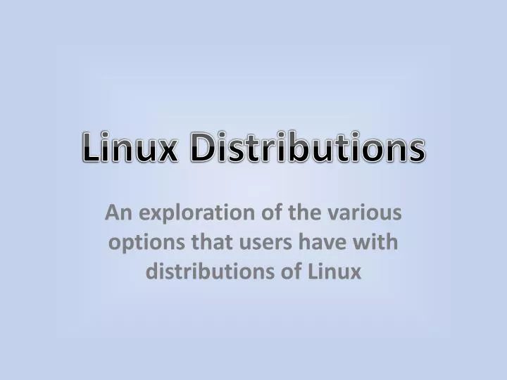 linux distributions