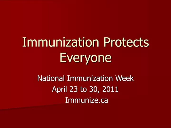 immunization protects everyone