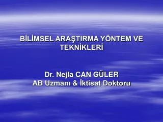 b l msel ara tirma y ntem ve tekn kler