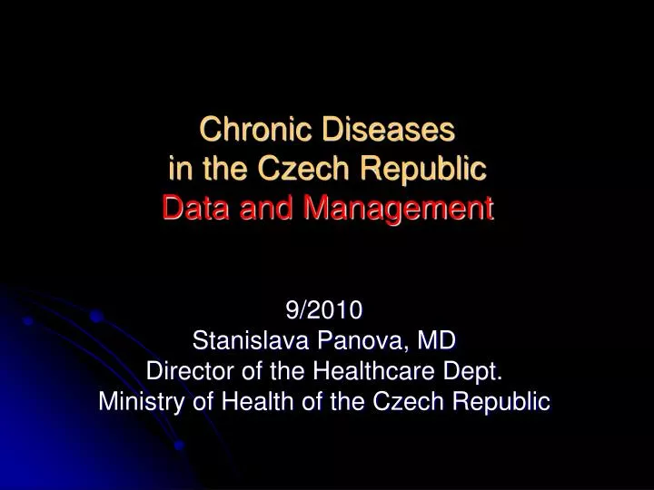 chronic diseases in the czech republic data and management