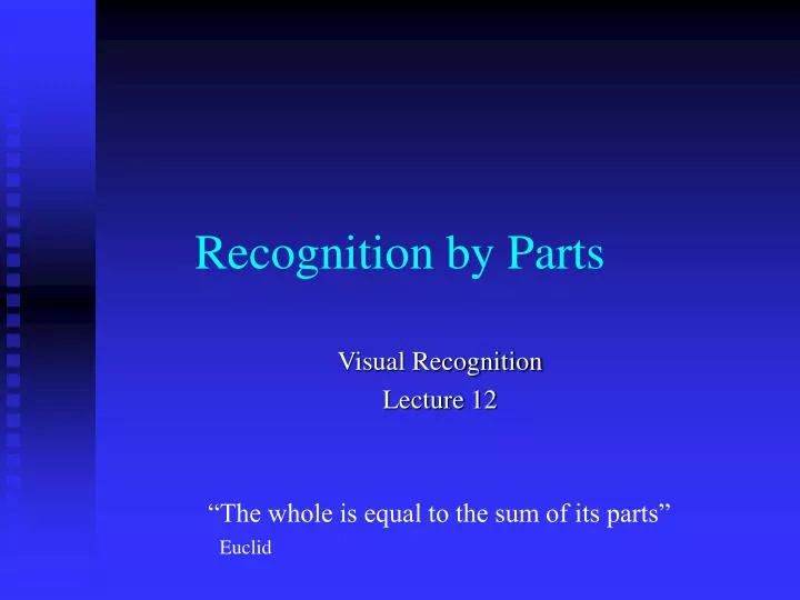 recognition by parts