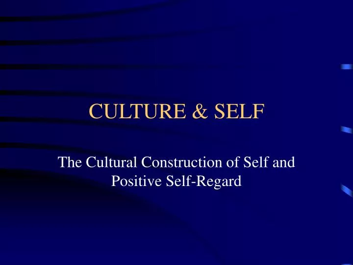 culture self
