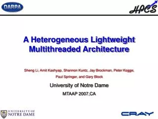 A Heterogeneous Lightweight Multithreaded Architecture