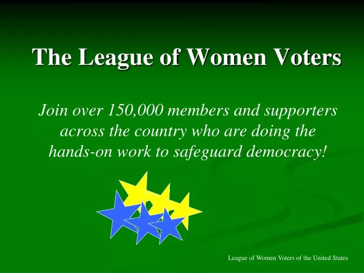 the league of women voters