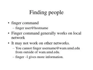 Finding people