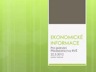 ekonomick informace