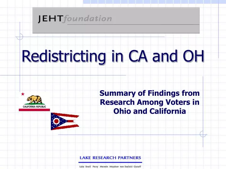 redistricting in ca and oh