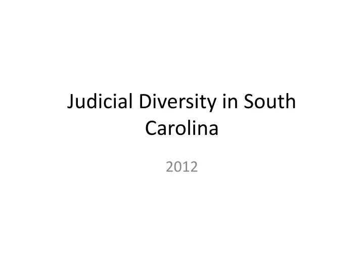 judicial diversity in south carolina