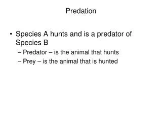 Predation