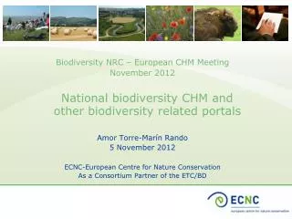 National biodiversity CHM and other biodiversity related portals