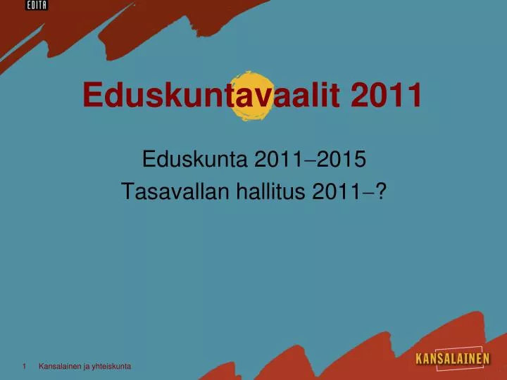 eduskuntavaalit 2011