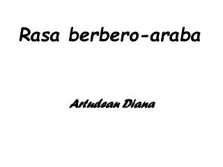 rasa berbero araba