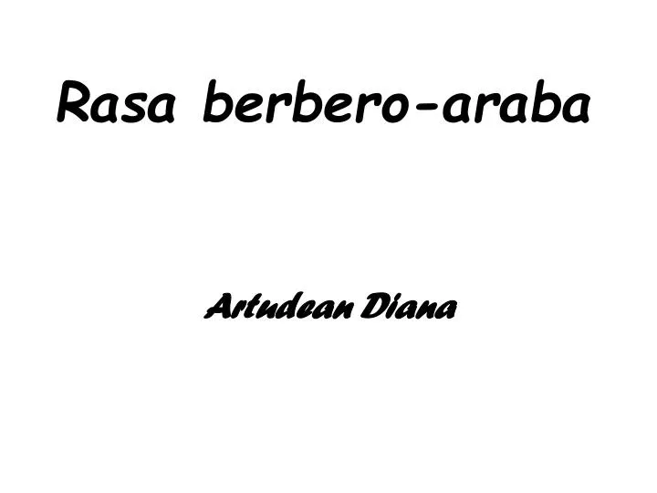 rasa berbero araba