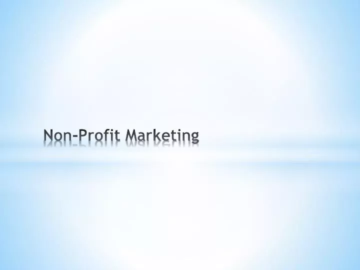 non profit marketing
