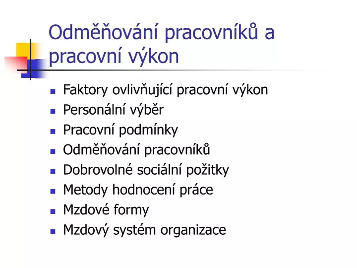 odm ov n pracovn k a pracovn v kon