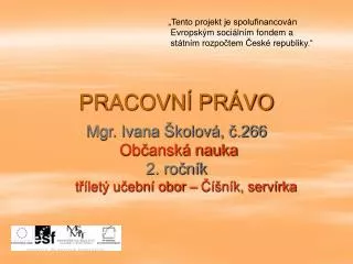 pracovn pr vo