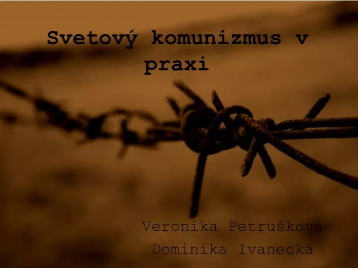 svetov komunizmus v praxi