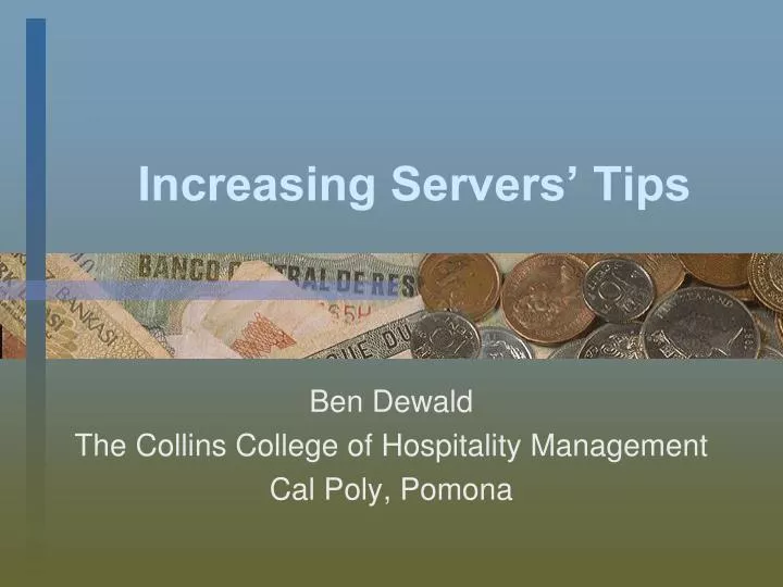 increasing servers tips