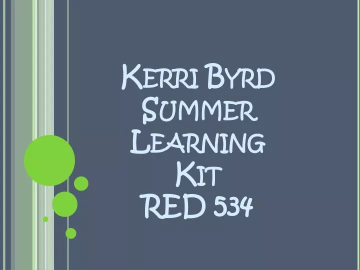 kerri byrd summer learning kit red 534