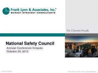 National Safety Council Annual Conference Orlando October 20, 2012