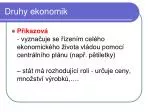 Druhy ekonomik - slide 1
