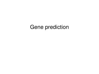 Gene prediction