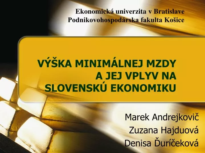 v ka minim lnej mzdy a jej vplyv na slovensk ekonomiku