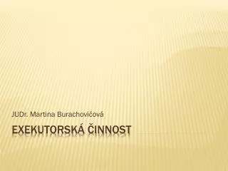 judr martina burachovi ov