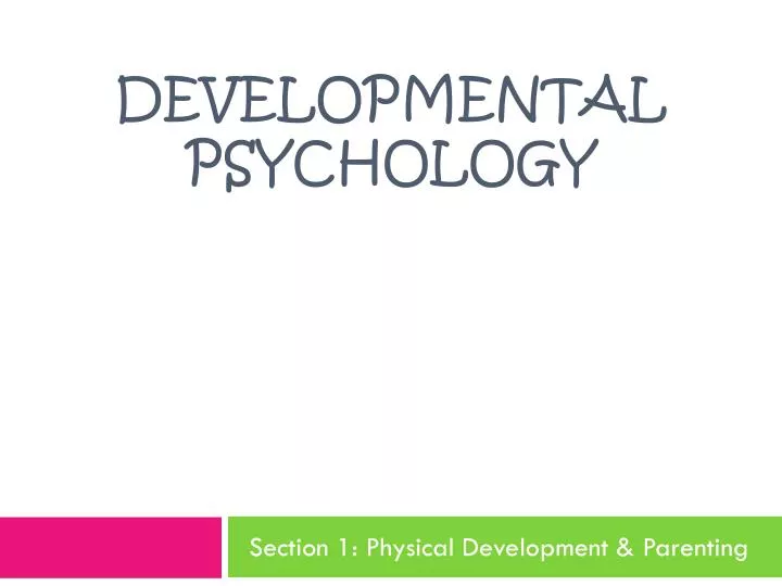 developmental psychology