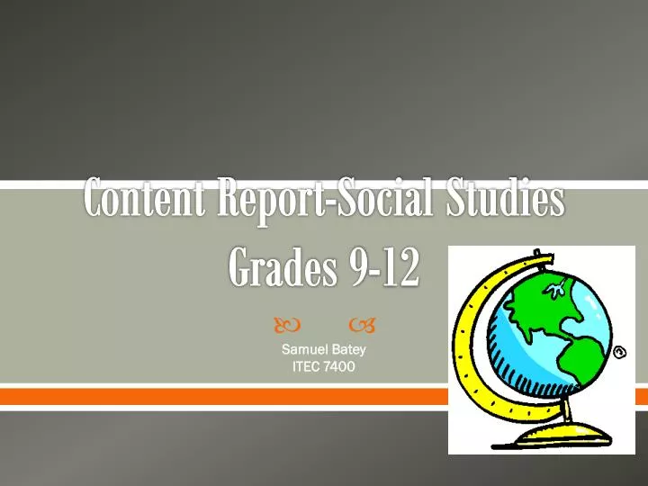 content report social studies grades 9 12