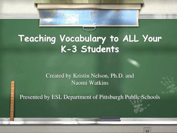 teaching vocabulary to all your k 3 students
