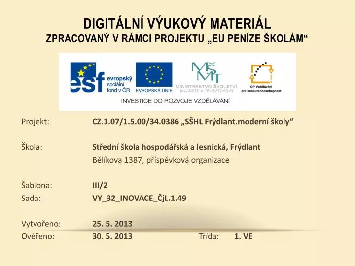 digit ln v ukov materi l zpracovan v r mci projektu eu pen ze kol m