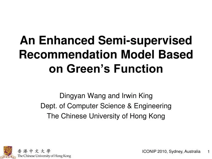 an enhanced semi supervised recommendation model based on green s function