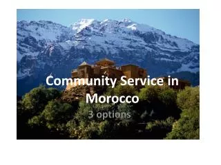 Community Service in Morocco