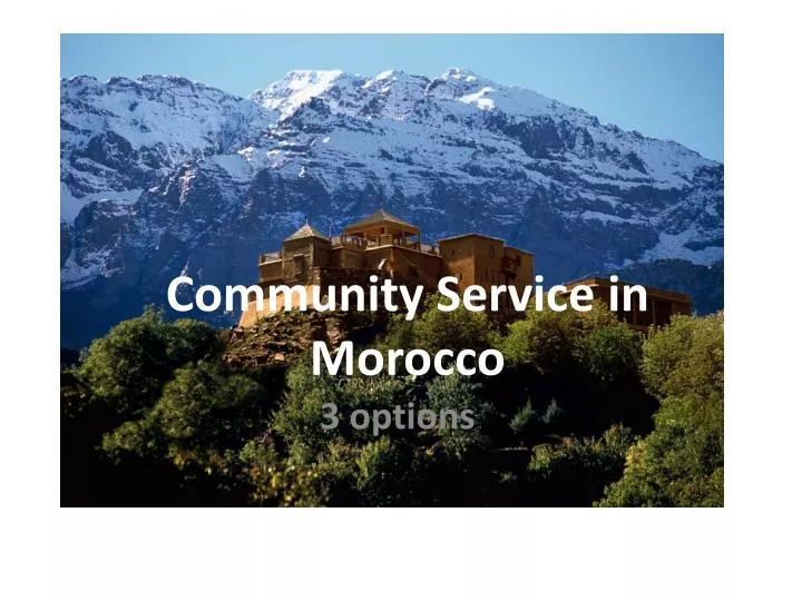 community service in morocco