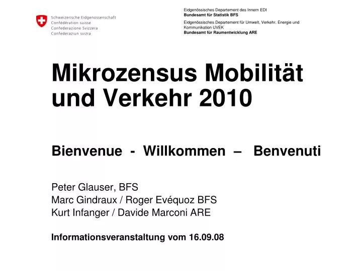 mikrozensus mobilit t und verkehr 2010 bienvenue willkommen benvenuti