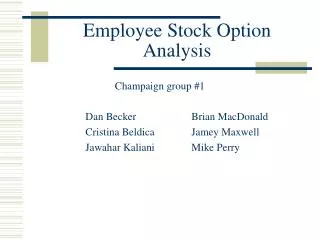 Employee Stock Option Analysis
