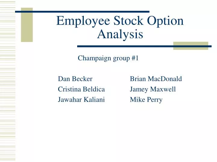 employee stock option analysis
